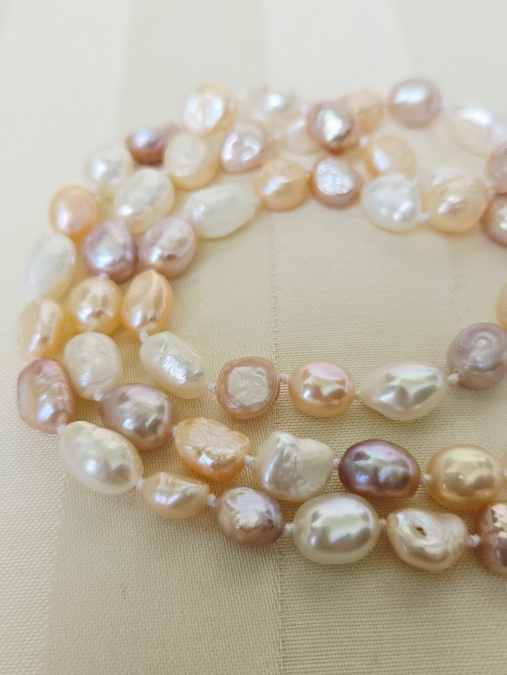 All Natural Baroque Freshwater Pearl Necklace NWT - Picture 4 of 9